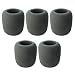 Fielect 5Pcs Microphone Cover Sponge Foam Mic Cover Handheld Microphone Windscreen Shield Protection Micro Foam Filter Gray for KTV Broadcasting