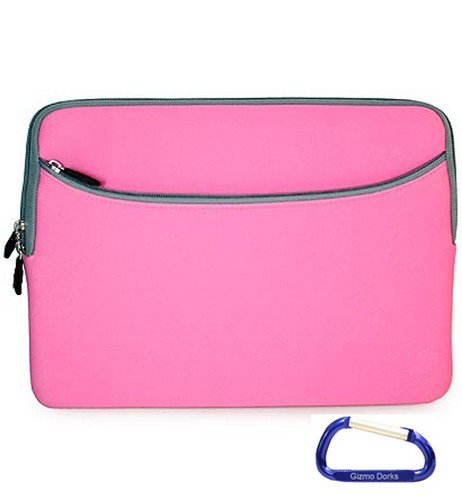 Gizmo Dorks Checkpoint Friendly Neoprene Laptop Carrying Sleeve for The Apple MacBook Pro 13-Inch, Pink
