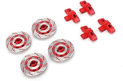 T Best RC Brake Disc, 1:7 Scale Remoted Control Aluminum Alloy Wheel Brake Disc Drift Model RC Car Decor Accessories for Unlimited Desert Racer UDR 1/7 RC Car(Red) Udr Parts