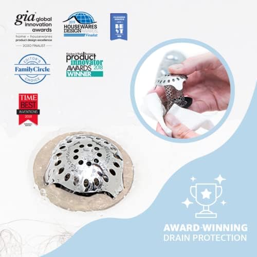 TubShroom Bathtub Hair Drain Catcher Stainless Steel, Standard