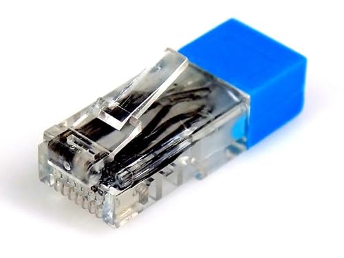 Delock 67187 Zubehör: RJ45 Stecker mit Abschlusswiderstand 120 Ohm blau, NEU