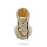 Sherpa Hood, Winter Balaclava Ski Mask Wind-Resistant Winter Face Mask Hat Cap Scarf Skiing Riding（Beige）