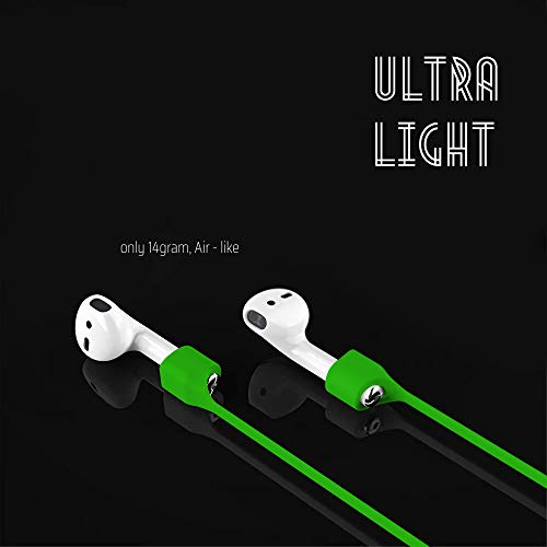 Image of Ultra Strong Magnetic Airpod Pro Strap Anti-Lost Cord Sports Lanyard Compatible with Airpods 3rd 2nd Generation Pro 3 2 1 (Green)