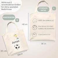 smartaini Stoffbeutel Jutebeutel Kindergarten, Wechselkleidung, Jutetasche Hort, Turnbeutel Schule, Sportbeutel Kinder inkl. Textildruck mit Namen nach Wunsch (Meerjungfrau, Kind) – Ansicht 4