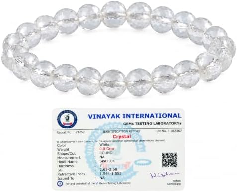 Reiki Crystal Products Certified Natural Crystal Stone 8 mm Faceted/Diamond Cut Beads Bracelet for Men & Women | Reiki Charged Gemstone Bracelet | Multiple Crystal Variants Available