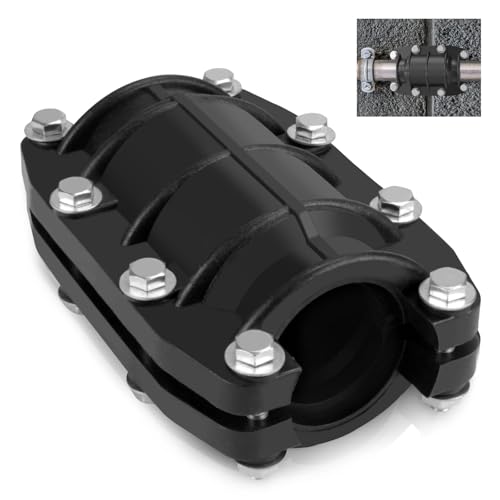XDENGP Pipe Repair Clamp 2 inch, Water Pipe Leak Repair Clamp, Pipe Repair Kit for Plastic and Metal Pipes, Leak Stopper with Anti-Impact, Suitable for Pipes 50MM OD
