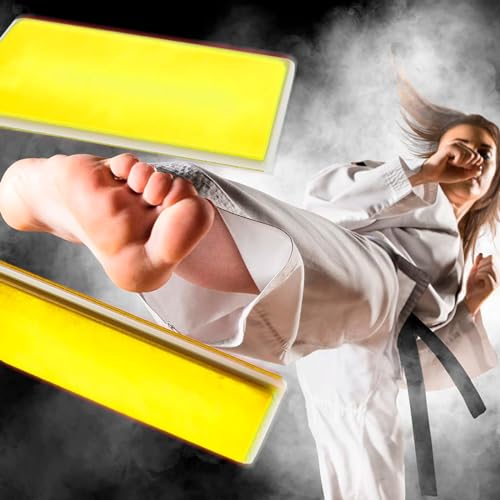 Tábua de quebramento Kit 3 Tábuas Amarelo Reutilizáveis - Taekwondo, Karatê, Kung Fu etc.