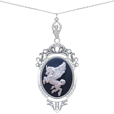 Yspace Statue of Heart Necklace Cameo Charms Lovely Gift (Pure unicorn) Cover
