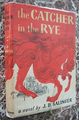 1951~ Catcher In the Rye w/Very Rare J.D. Salinger Cover, First BOMC Edition