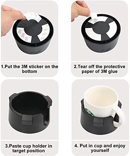 Samhe Anti-Spill Cup Holder Adjustable Desk Drink Holder Non-Tipping Table Coaster Cup Holder for Couch Bed RV Office Home — view 7