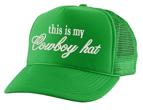 Image of ALLNTRENDS This is My Cowboy Hat Embroidered Trucker Hat Funny Western Snapback Cap