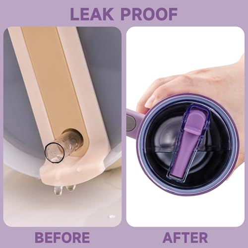 Image of Replacement Lid for Stanley 40oz and 64oz Tumbler.Leakproof Flip Straw Lid Fit Stanley Cup Quencher H2.0 40 oz /64 oz and ProTour 40oz /64oz Tumbler.(Lilac,1-Pack)