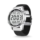 Hearkent Men's Pedometer Watch-Step Tracker with Calories Counter-No App Pedometer Watches-Sport Wrist Watch Step Counter for Walking(Black-2306)