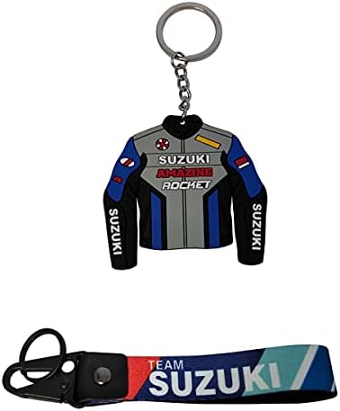 Hest Big Keyring & Rubber Keychain Motorcycle Scooter ATV Car Suzuki Accessories Gift ((Type B))