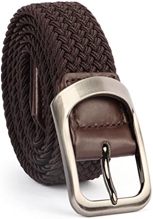 Beaface Belts for Men Elastic, Men Belts Stretch Elasticated Belts for Men, Braided Woven Belts for Men Jeans Shorts Trousers, Casual Belts