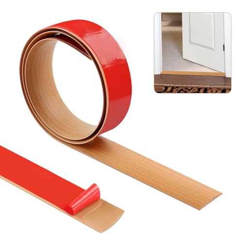100cm×4cm Tira de umbral, Tiras de moldura de puerta, Tiras de transición de piso, Tira divisoria de puerta de piso autoadhesiva, Tira de moldura de borde de piso(amarillo)
