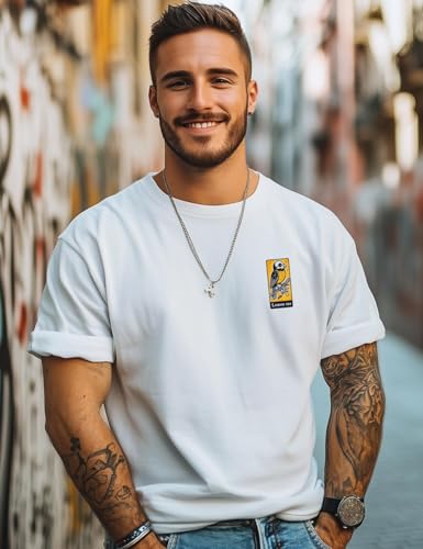 Camisetas Oversize de Algodón Blanco para Looks Urbanos Parrot L48 2