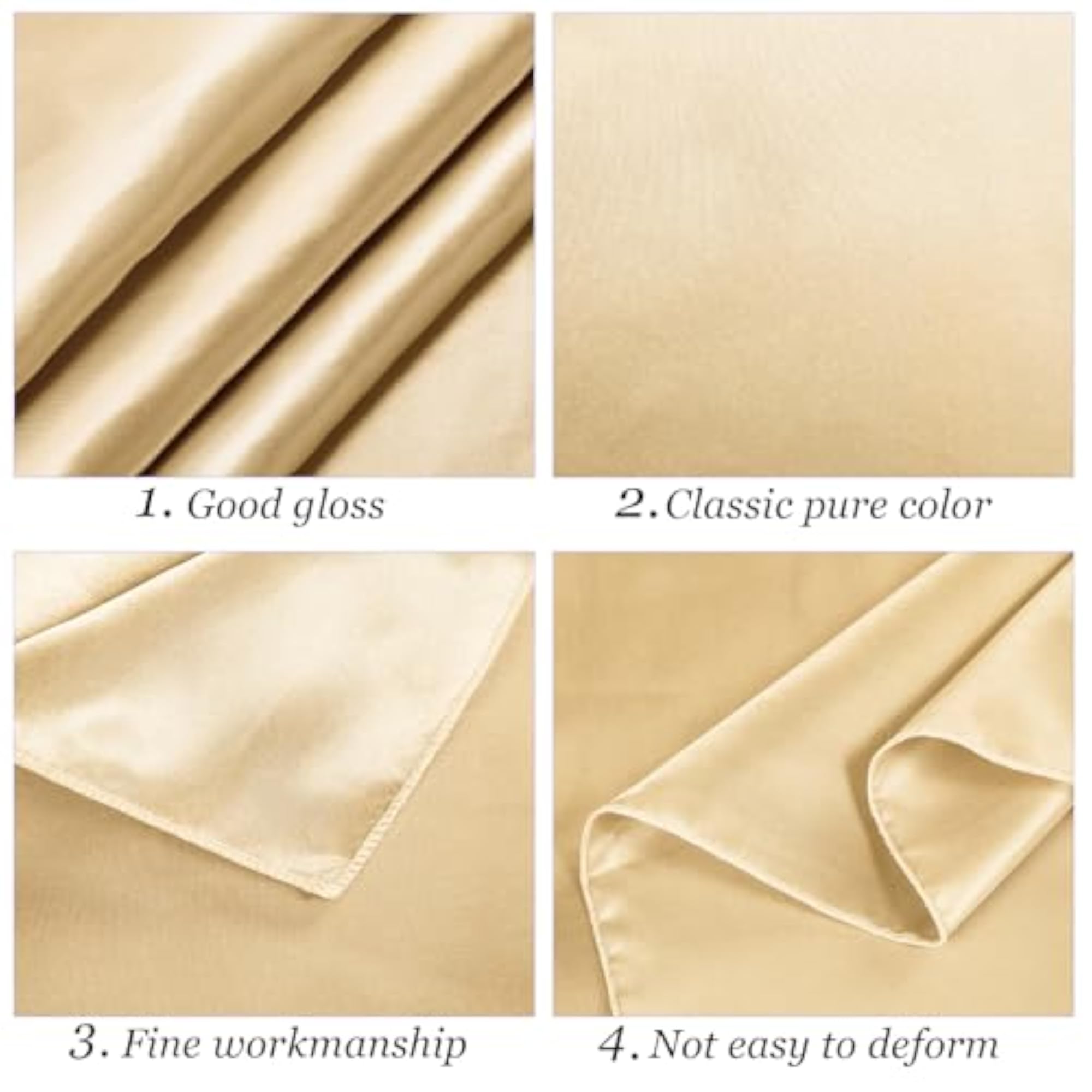 Satin Party Tablecloth Table Cover, 58 x 102 Inches