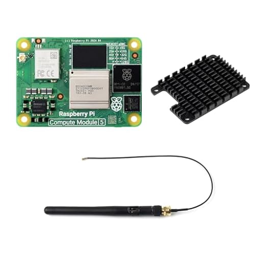 Waveshare Pi Compute Module 5 CM5104032 (with WiFi Module, 4GB RAM, 32GB Flash eMMC), Raspberry Pi Computing Module Core Board CM5, Also Comes with an Antenna and a HEATSINK (3 Items) | Ya disponible en tu tienda friki favorita! En mundofriki.es!