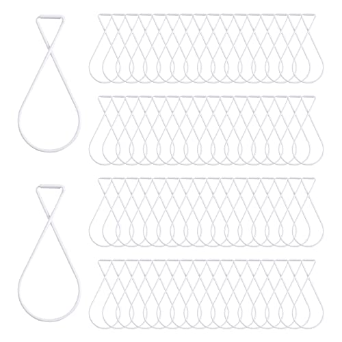 INCREWAY Ceiling Hooks Clips 50pcs Spring Steel Hooks Figure-8 Squeeze Hangers Party Christmas Wedding Classroom Office Home Decorations from Suspended Tile/Grid/Drop Ceilings, White
