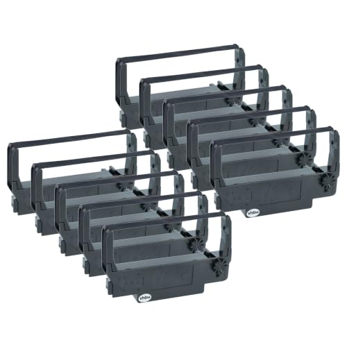 vhbw 10x Cinta de color de escritura compatible con Compuprint 4419 impresora de matriz o de tickets - negro