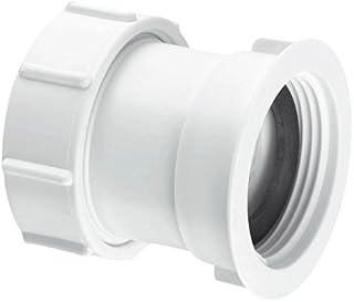 McAlpine T29 Straight Connector-Multifit x BSP Female Thread-1.5 inch, White