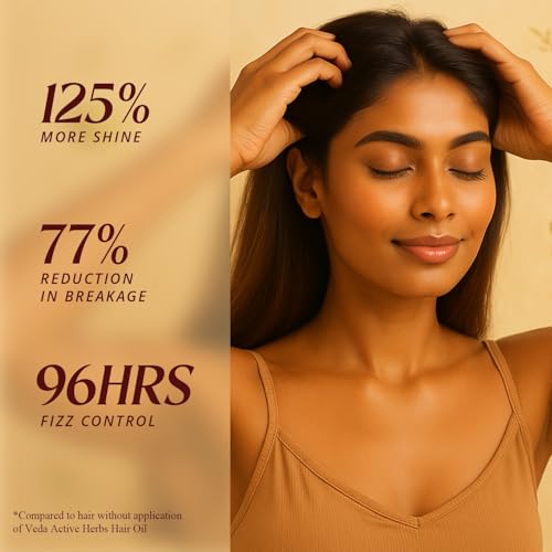 Veda Ayurvedic Cold Pressed Hair Oil | Ayurvedic Jadi Butis Infused Oil | 200ml