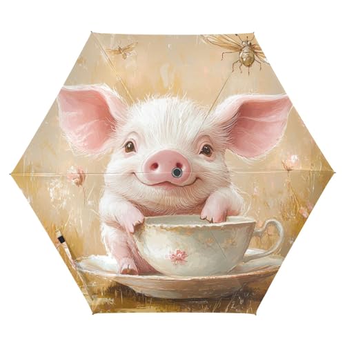 sanluoli UV50+ Regenschirm mit Etui, speziell entworfen und starker Wind- und Regenschutzschirme für Regen, kompakt, automatisches Öffnen, Sombrillas de Lluvia