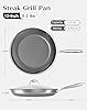 XBM Nonstick Frying Pan with Lid 12-Inch, Durable Stainless Steel Skillet, Induction & Oven Safe 500°F, PFOA-Free Scratch-Proof, Dishwasher Safe, Stay-Cool Handle, Silver Kitchen Cookware #1