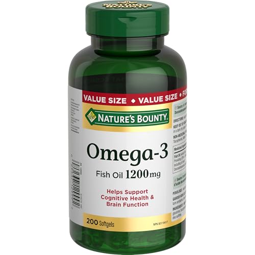 Best Omega 3 Supplements for Muscle Recovery 4 Nature's Bounty Omega-3 1200mg 200 count