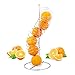 Relaxdays Frutero de Cocina Moderno en Espiral, hasta 7 Naranjas o Manzanas, Metal, 48 x 21 x 21 cm, Plateado