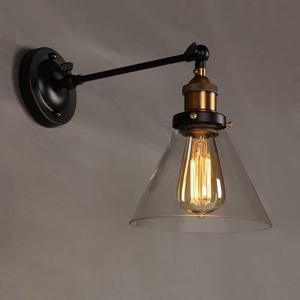 HYJAUSXB V-intage Glass Wall Lamp Home Decor Arm Lights E27 Indoor Lights, Pendant Light
