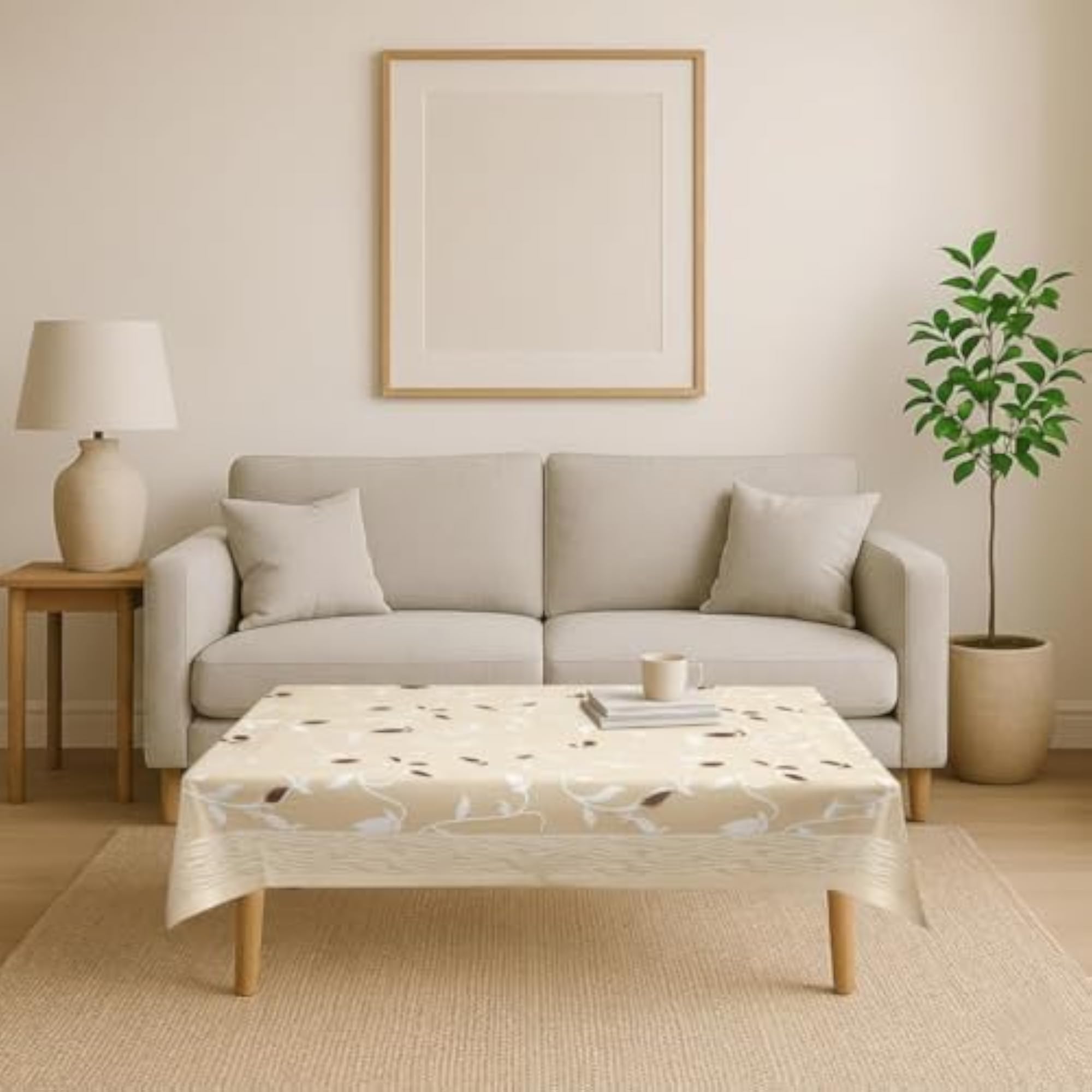 Cotton Net Embroidered Table Cover for Dining Table