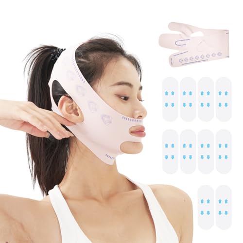 Vendaje Adelgazante Facial De 1 Pieza Y Tiras Adelgazantes Faciales De 10 Piezas, Lifting Facial, Accesorios De Belleza Facial, Vendaje Facial Antiarrugas