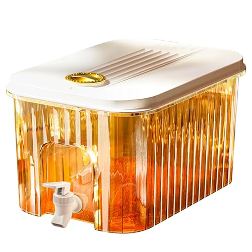 Refrigerator Water Dispenser, 3/5L Fridge Dispenser with Spigot, Leakproof Beverage Machine with...