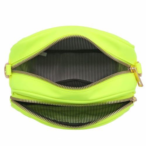 Image of FashionPuzzle Quilted Nylon Crossbody Bag with Wide Strap