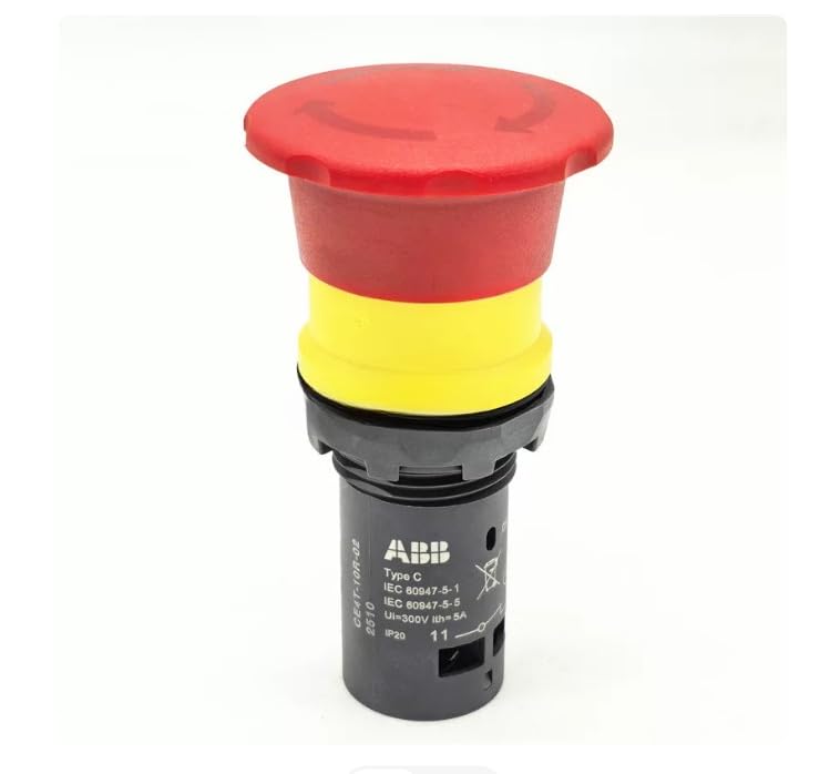 Compatible for ABB Emergency Stop Button Switch CE4T-10R-02 CE4T-10R-11 CEPY1-2001 CEPY1-0 CA1-8053 (CEPY1-2001)