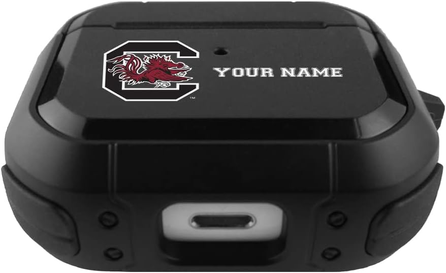 Collegiate Custom Durable Black Cover for Apple AirPods (3rd Generation) Case with Carabiner – South Carolina Gamecocks