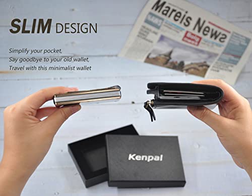 Metal Wallets For Men With Money Clip - Slim Minimalist Aluminum Wallet Credit Card Holder Rfid Blocking(Cd Raised Grain, Golden) #TOP5