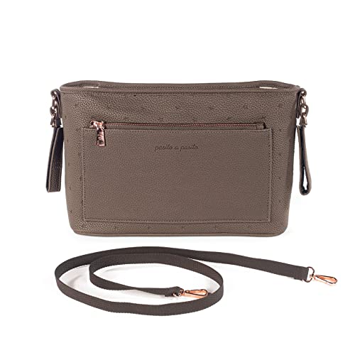 Pasito a Pasito. Bolso organizador para Carro de Bebé London. Bolsa Canastilla de polipiel. Práctico, elegante y espacioso para llevar lo necesario en el paseo. Color Marrón.