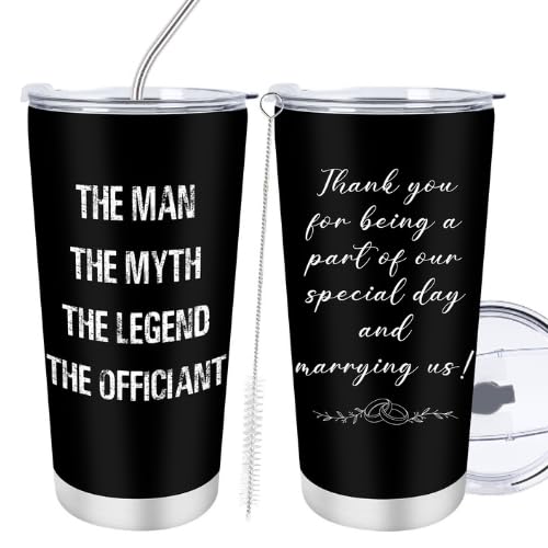 Keluna Officiant Appreciation Gifts for Wedding Day 20oz Insulated Tumbler