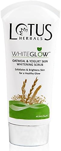 Lotus Herbals Oatmeal & Yogurt Skin Whitening Scrub Whiteglow 100g Best by Lotus Herbals