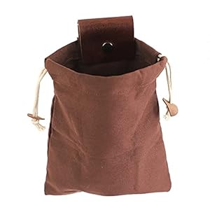 DONGKER Foraging Bag,Foraging Pouch Foldable Waterproof Waxed Canvas bushcraft Bag w/Drawstring Buckle for Camping…
