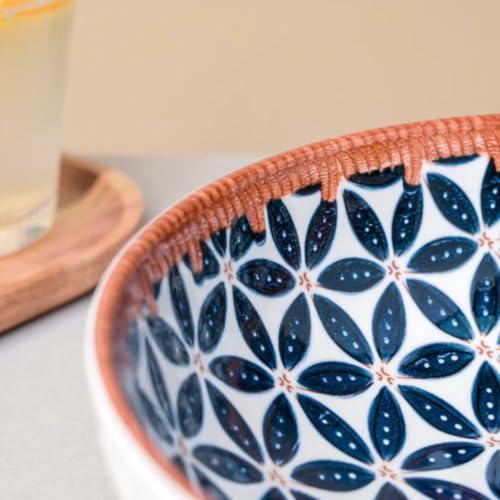 Image of Ceramic Dinner Plates Set of 2, 8 Inch Porcelain Salad Dessert Round Plates, Microwave, Oven and Dishwasher Safe, Kitchen Plates, Serving Dishes Plates (1 Plate Honeycomb 2 Bowl)