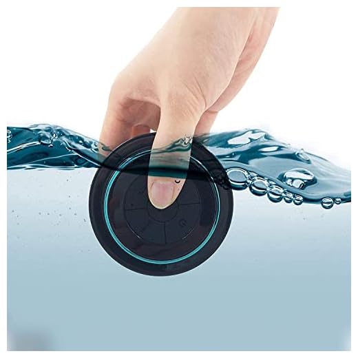 Haut-parleur de douche – Haut-parleur Bluetooth entièrement étanche avec radio FM, 6 heures de jeu, ventouse Dedicated intégrée, microphone intégré, kit mains libres