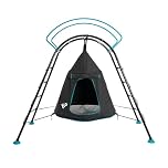 TP Toys UFO Den & Climbing Frame With Curved Climbing Rungs And Safety Handrails Mesh Den With Door, Climbing Ladder And Lookout Mesh Window. Adjustable Pivoting Feet - 3+ years.
