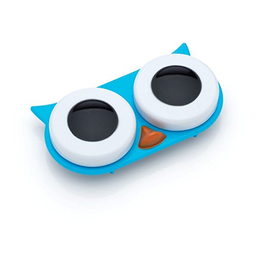 Porta lentes de contato corujinha azul