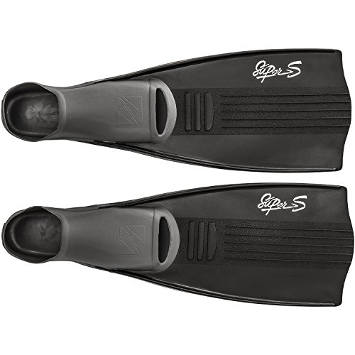 Ist Super S Snorkeling Fins With Better Balance Blades & Closed Heel Full Foot Pocket, Eco Friendly Design (X-Large, Black) #TOP21