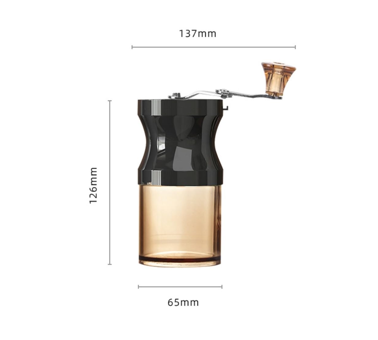 Molinillo Café Oficina Molinillo De Café Manual Retro, Portátil Con Núcleo Cerámica, Granos Especias Vintage Moledor de Cafe(Black)