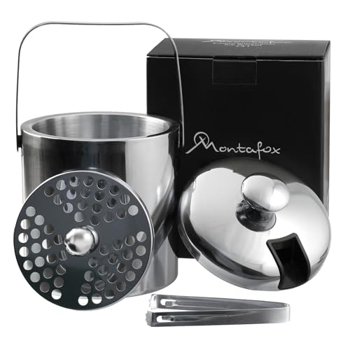 Montafox Edelstahl Eiswürfelbehälter 1,3 Liter Doppelwandig Eiswürfelkühler 100{489e78bfe8243cc6a9927cb622a4afdc4ec14c2a1d7f4b1074d1fe0a4d587cc3} BPA frei Eiseimer Eiswürfel Aufbewahrung Eiskübel Isoliert Montafox Edelstahl Eiswürfelbehälter 1,3 Liter Doppelwandig Eiswürfelkühler 100{489e78bfe8243cc6a9927cb622a4afdc4ec14c2a1d7f4b1074d1fe0a4d587cc3} BPA frei Eiseimer Eiswürfel Aufbewahrung Eiskübel Isoliert